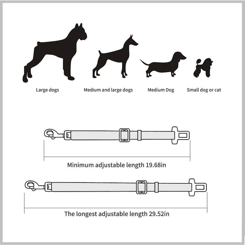 Cinturón de Seguridad Ajustable para Mascotas